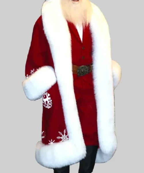 The Man With The Bag Arnold Schwarzenegger Santa Red Coat