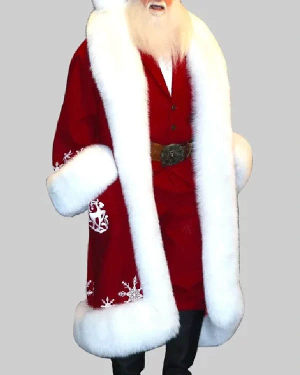 The Man With The Bag Arnold Schwarzenegger Santa Red Coat