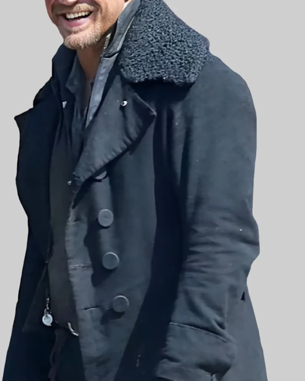 Tom Hardy Black Wool Trench Coat sale