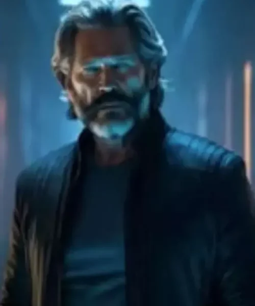 Tron Ares 2025 Jeff Bridges Black Leather Jacket