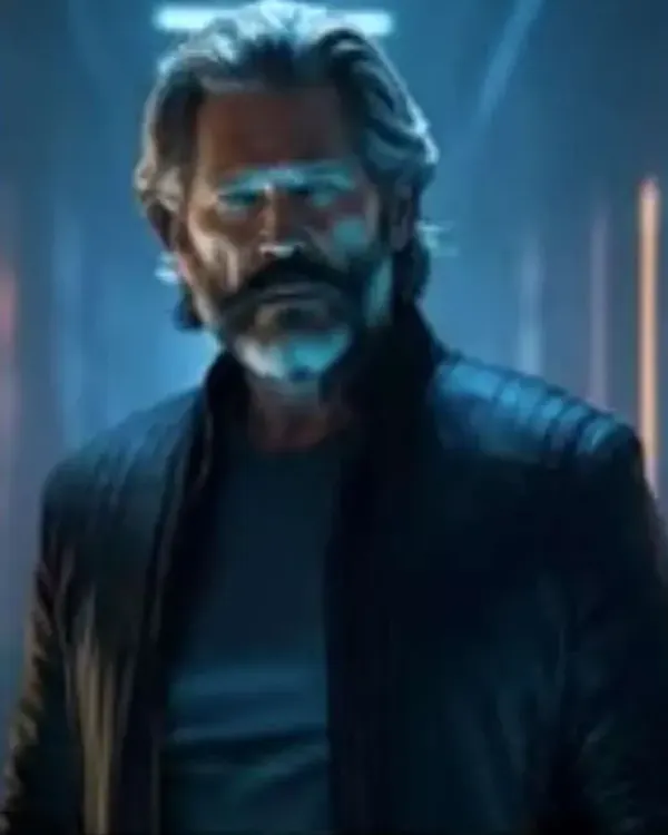 Tron Ares 2025 Jeff Bridges Black Leather Jacket
