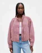Twill Bubble Mauve Pink Wash Jacket