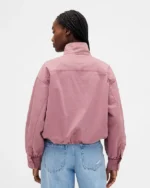 Twill Bubble Mauve Pink Wash Jacket back