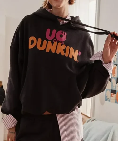UO x Dunkin Graphic Bubble Womens Oversized Pullover Hoodie