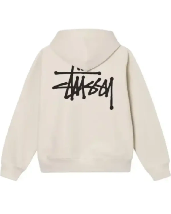 Unisex Basic Stussy Off White Hoodie