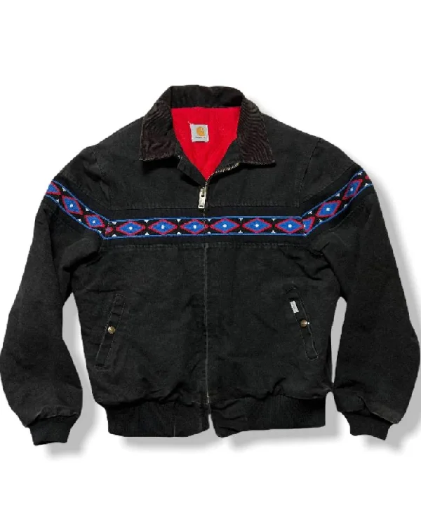 Vintage Carhartt Work Wear Aztec Southwestern Bomber Jacket