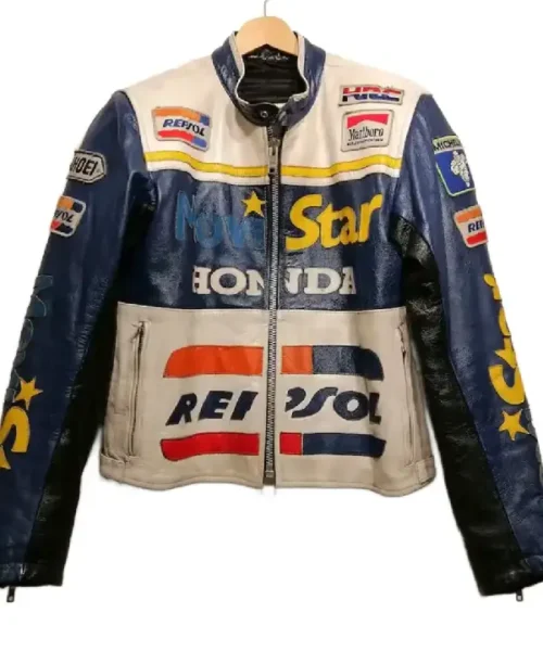 Vintage Respol Stylish Biker Leather Jacket