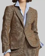 Virgin River Alexandra Breckenridge Plaid Texture Blazer sale