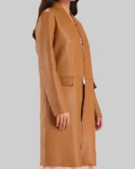 Virgin River S06 Alexandra Breckenridge (Melinda Monroe) Brown Leather Coat