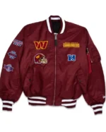 Washington Commanders Burgundy MA-1 Jacket