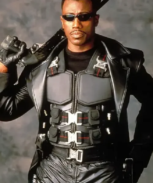 Wesley Snipes Blade Leather Trench Coat