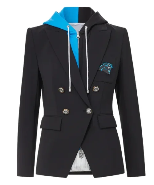 Women Carolina Panthers Black Blazer