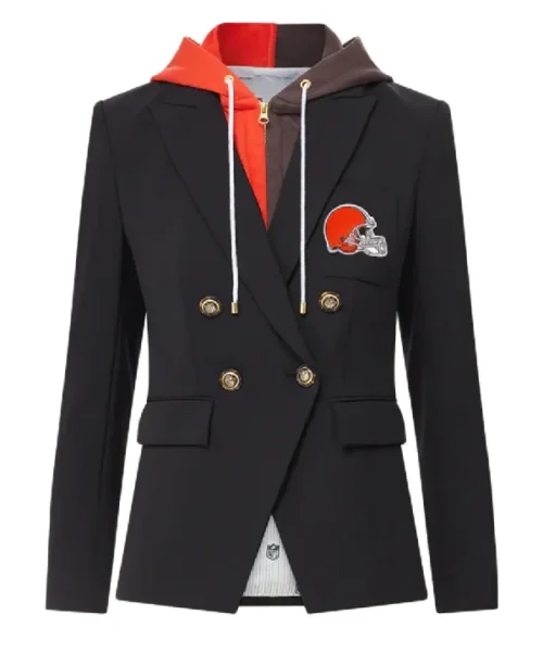 Women Cleveland Browns Black Blazer