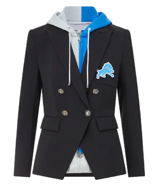 Women Detroit Lions Black Blazer