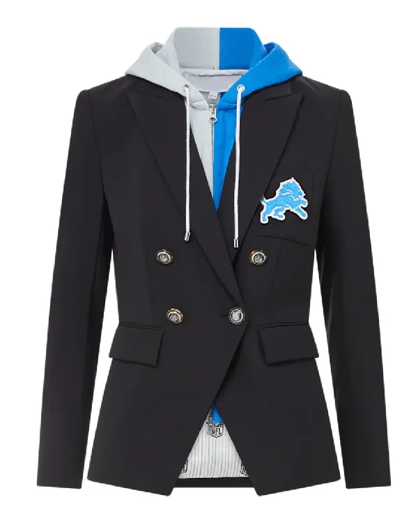 Women Detroit Lions Black Blazer