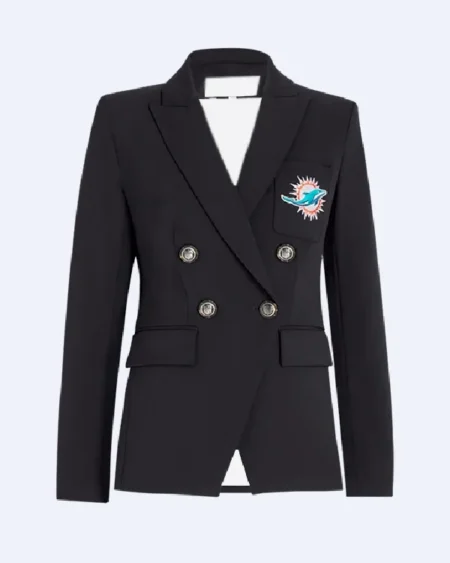 Women Miami Dolphins Black Blazer