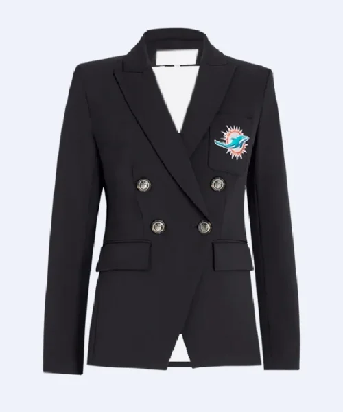 Women Miami Dolphins Black Blazer