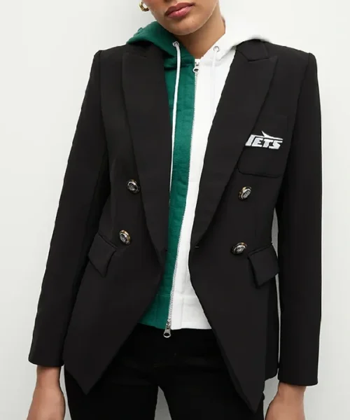 Women New York Jets Black Blazer
