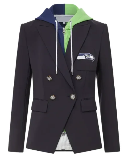 Women Seattle Seahawks Black Blazer