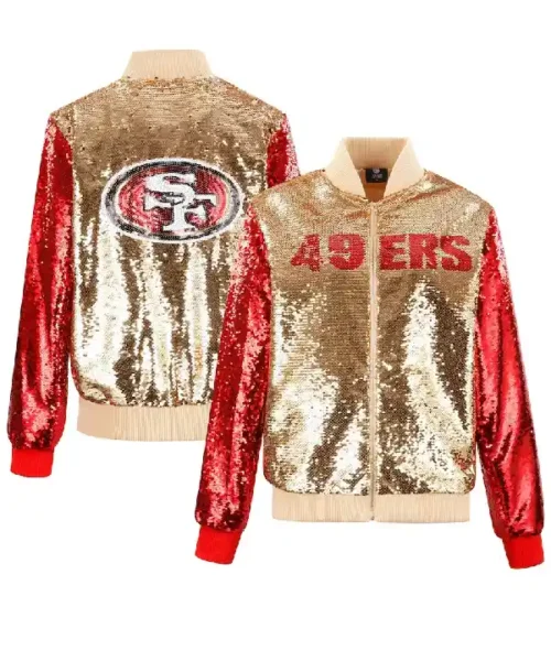 Women's San Francisco 49ers Cuce Two-Tone Sequin Jacket