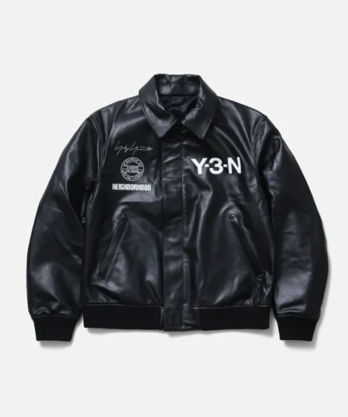 Y-3 NBHD Leather Bomber Jacket