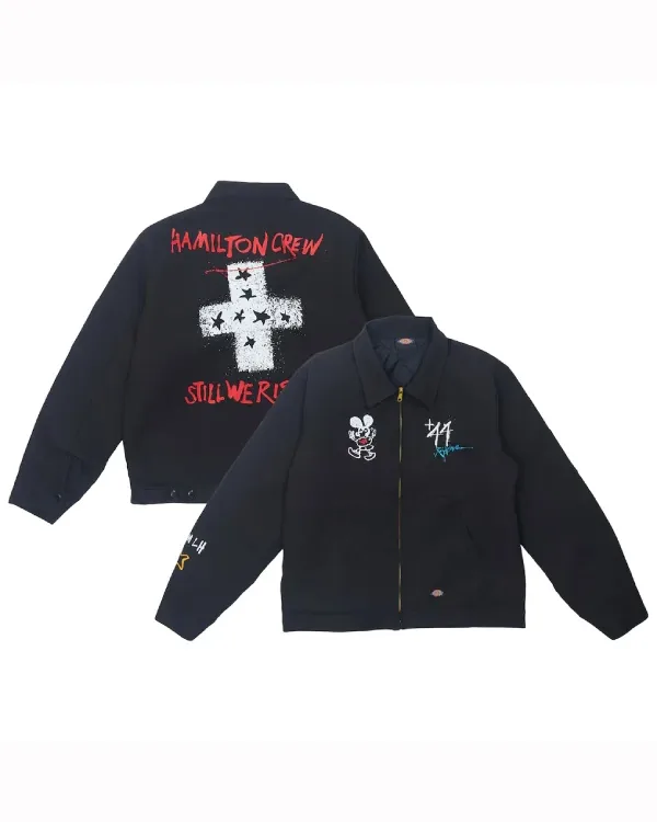 +44 Steadman Stars Zip Up Quilted Jacket