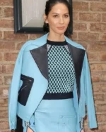 Add Edge to Your Look with Olivia Munn’s Blue