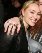 Annasophia Robb Queens Afterparty New York City 2025 Black Leather Blazer Sale