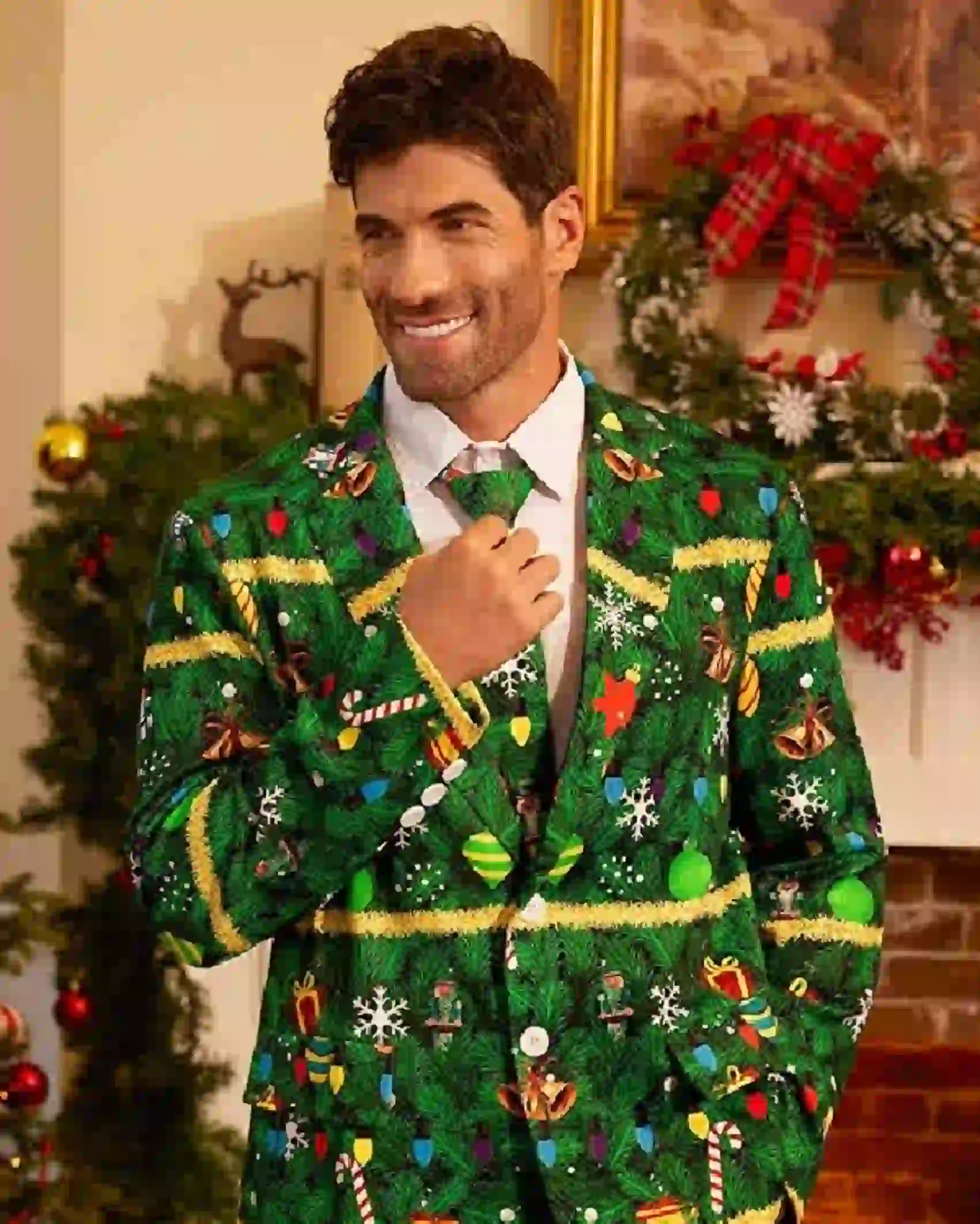 Arvilhill Men's Christmas Blazer Festive Christmas Jacket