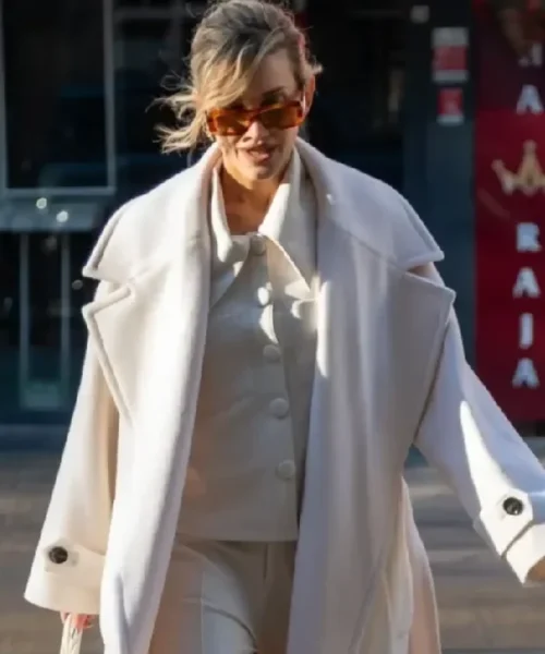Ashley Roberts Global Studios White Trench Coat