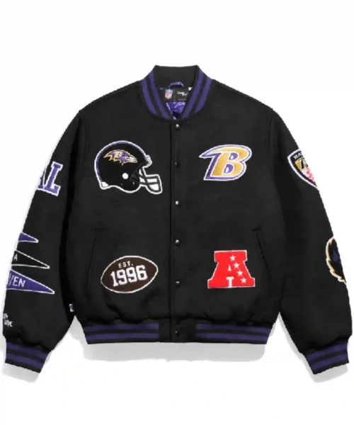 Baltimore Ravens Black Bomber Jacket