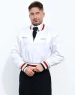 Barry Keoghan White Satin Jacket