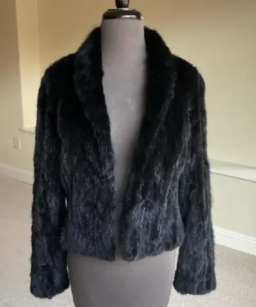 Black Mink Fur Jacket sale