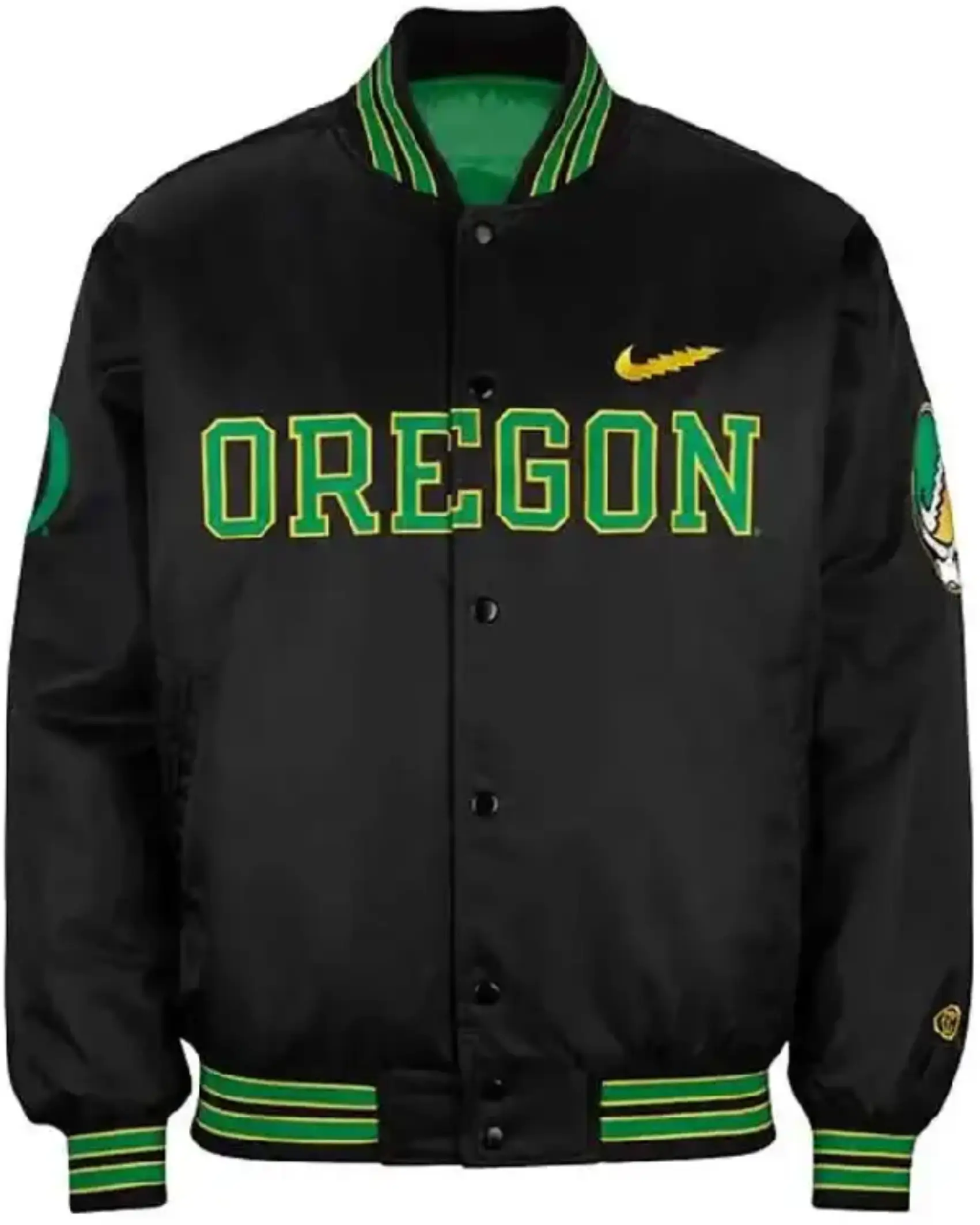 Buy American Football Coach Dan Lanning Black Varsity Oregon Ducks Jacket Sale