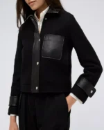 Buy Bluesy Burke General Hospital Charlotte Cassadine Black Wool Blend Crop Jacket