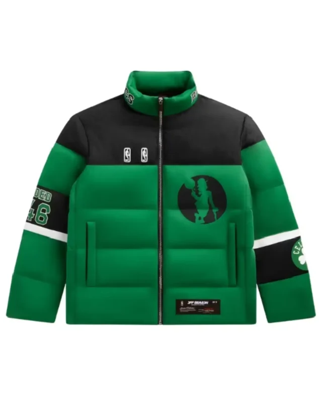 Buy Boston Celtics Standard Off Season x NBA Kelly Green Puffer Jacket Sale
