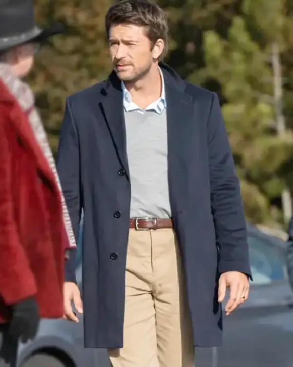 Buy Brandon Sklenar The Housemaid 2025 Andrew Long Coat on Sale