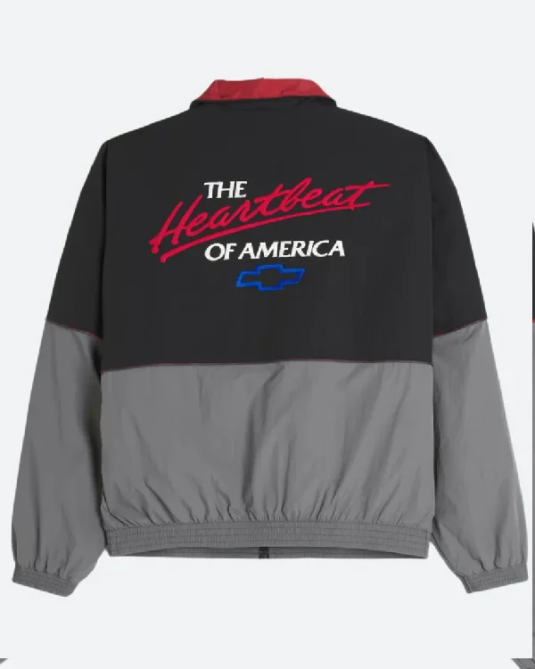 Buy Chevrolet The Heart Of America Black & Grey Racing Track Jacket Sale