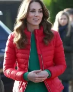 Buy Christmas Kate Middleton Red Puffer Jacket Sale