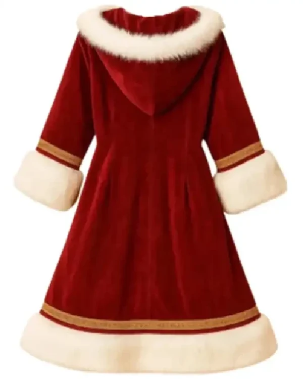 Buy Christmas Santa Red Velvet Hooded Coat for Men and Women