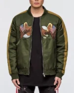 Buy Flying American Eagle Olive Green Bomber Jacket on Sale