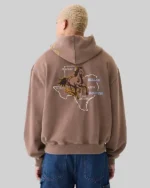 Buy Gap Texas Logo Oversized Hoodie Brown For Sale back