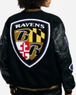 Buy Golf Wang 2025 Baltimore Ravens Black Varsity Letterman Full-Snap Jacket