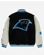 Buy Golf Wang 2025 Carolina Panthers Black Full-Snap Letterman Varsity Jacket sale