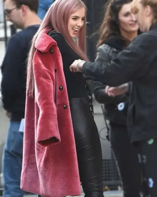Buy Jodie Comer Killing Eve Villanelle Pink Velvet Coat