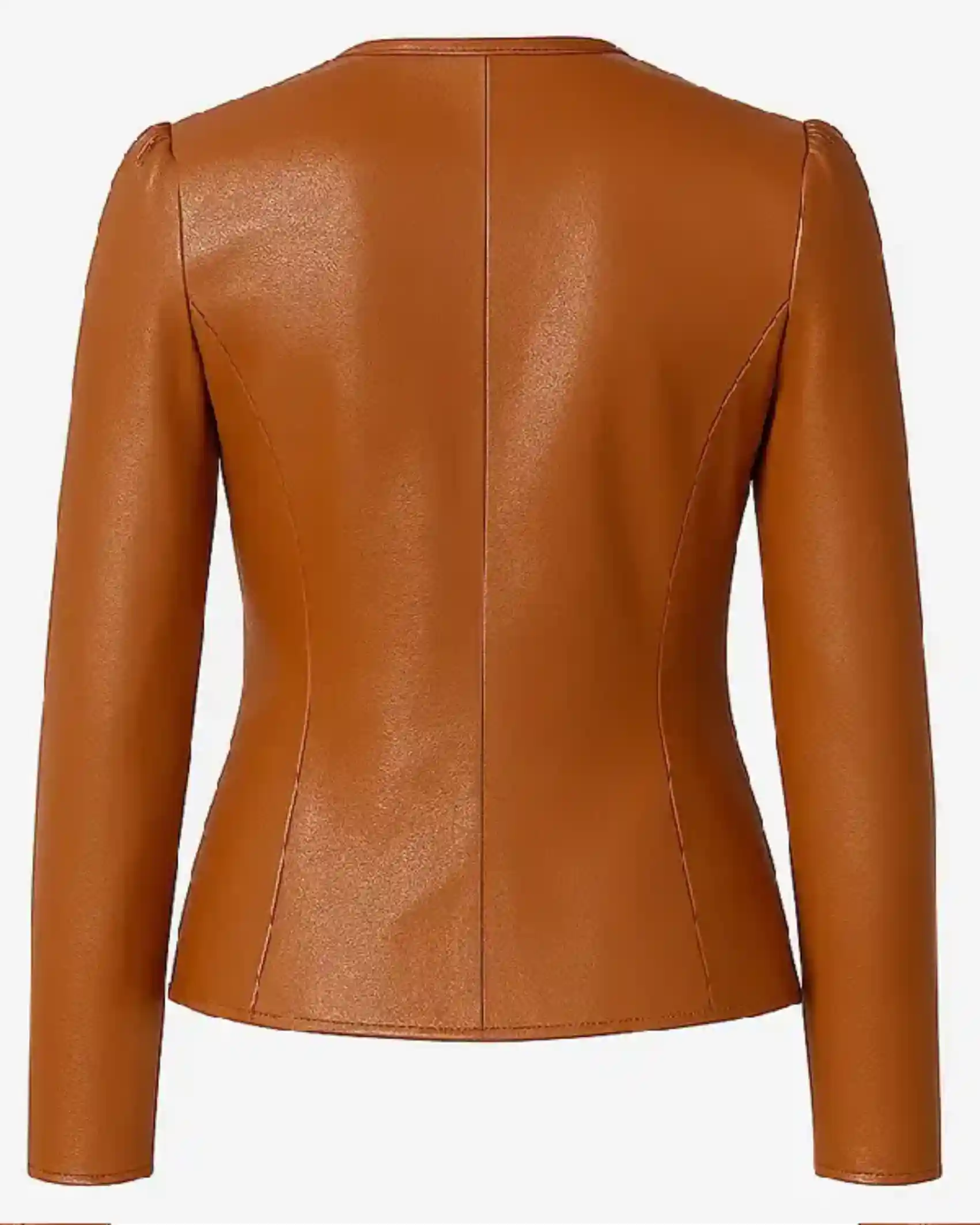 Buy Karen Pittman Tv Series The Morning Show S04 Mia Jordan Brown Leather Jacket Sale Back