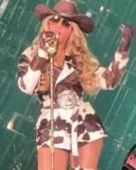 Buy Las Ve_gas Cow_boy Carter Tour 2025 Be_y_on_cé Cow Print Biker Jack_et