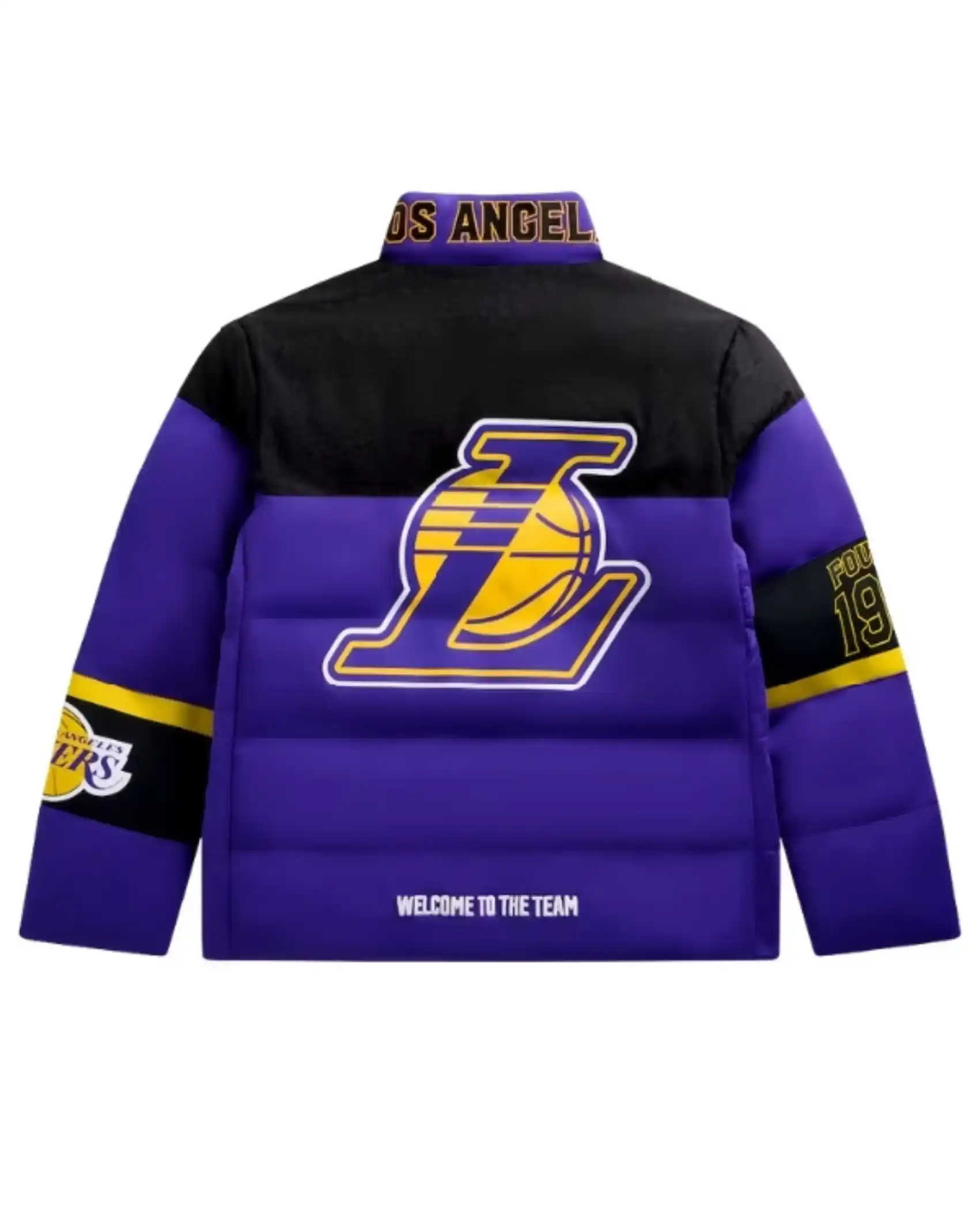 Buy Los Angeles Off Season x NBA Purple Standard Purple Puffer Jacket Sale Back