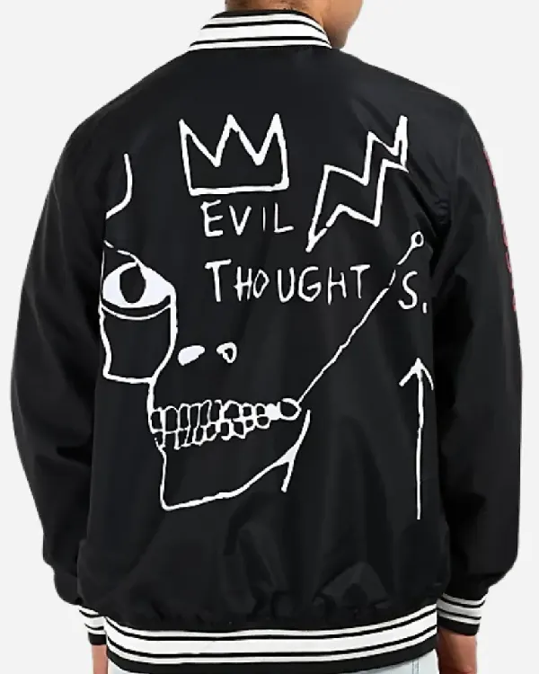 Buy Members Only x Jean-Michel Basquiat Black Bomber Jacket on Sale