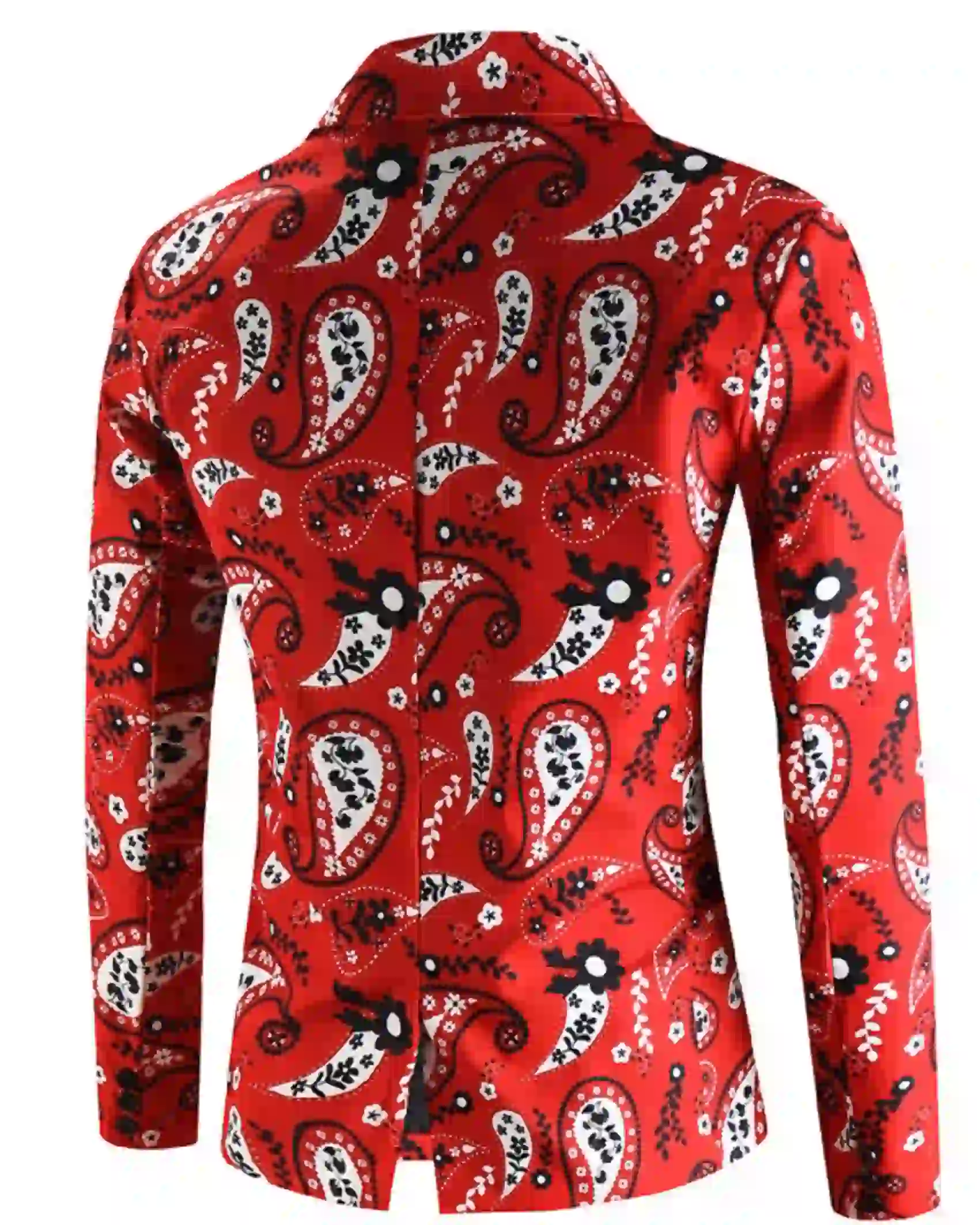 Buy Mens Christmas Blazers Slim Fit Business Casual Men Suit Coat For Sale Back